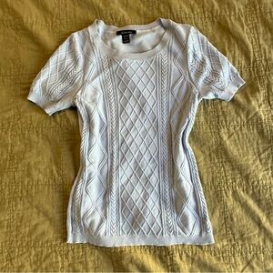 Alison Shrek | women's xsmall baby blue Short Sleeve Knit Top